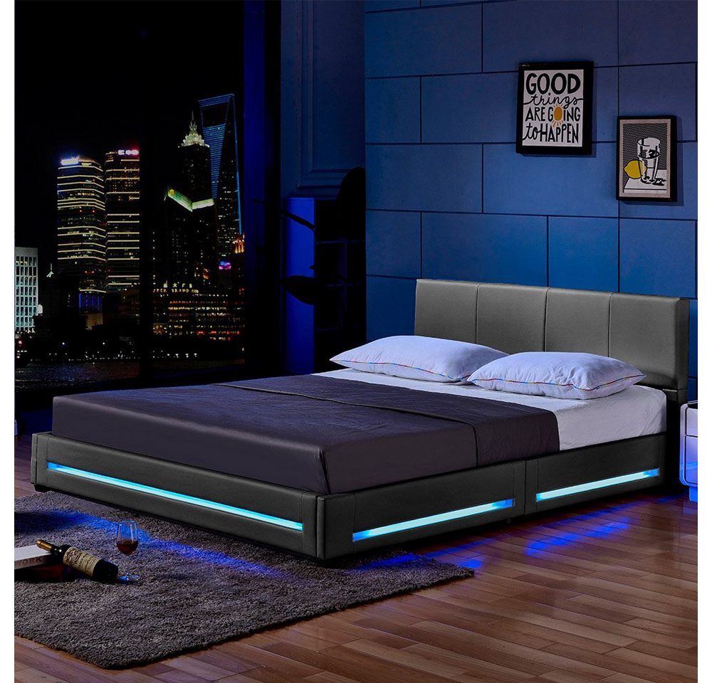 HOME DELUXE Bett LED Bett ASTEROID (Set, 2-tlg., Bettkasten und Lattenrost) von HOME DELUXE