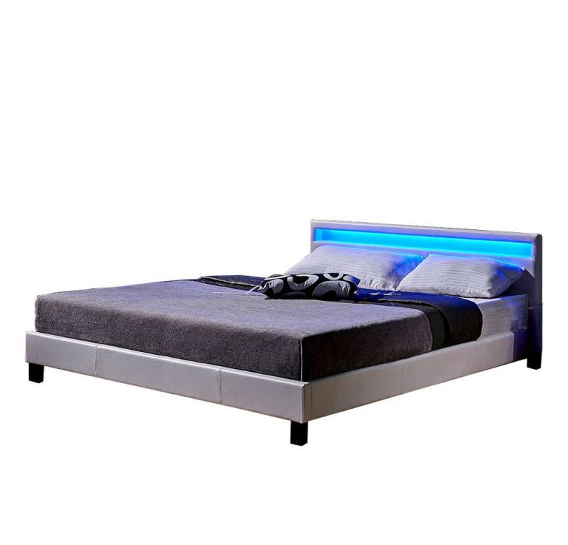 HOME DELUXE Bett LED Bett ASTRO (Set, 2-tlg., Bett und Lattenrost), extra großes gepolstertes Kopfteil,Variante mit oder ohne Matratze von HOME DELUXE