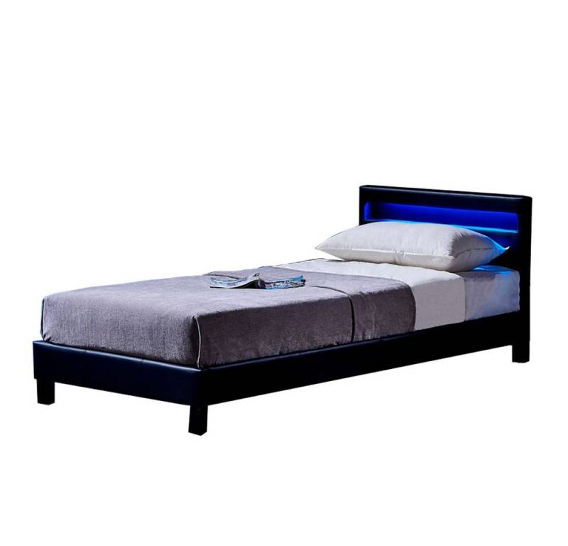 HOME DELUXE Bett LED Bett ASTRO (Set, 2-tlg., Bett und Lattenrost), extra großes gepolstertes Kopfteil,Variante mit oder ohne Matratze von HOME DELUXE