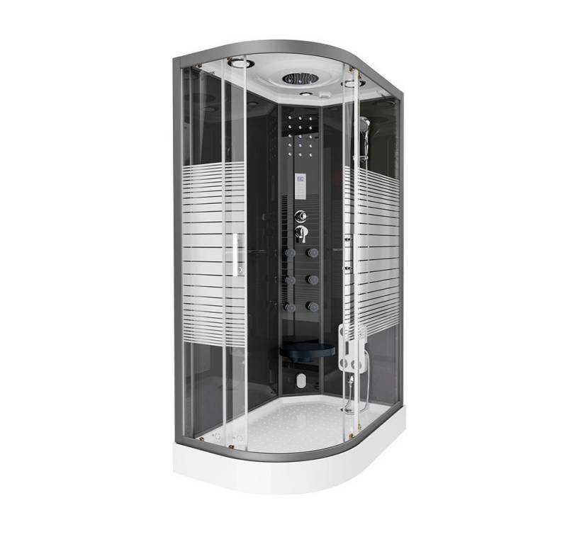 HOME DELUXE Dampfdusche BLACK PEARL - 120 x 80 cm Links, BxT: 120x80 cm, ESG-Vollverglasung, Duschtempel, Fertigdusche, Dusche, Duschkabine Komplett HOME DELUXE Dampfdusche BLACK PEARL - 120 x 80 cm Links, BxT: 120x80 cm, ESG-Vollverglasung, Duschtempel, Fertigdusche, Dusche, Duschkabine Komplett von HOME DELUXE