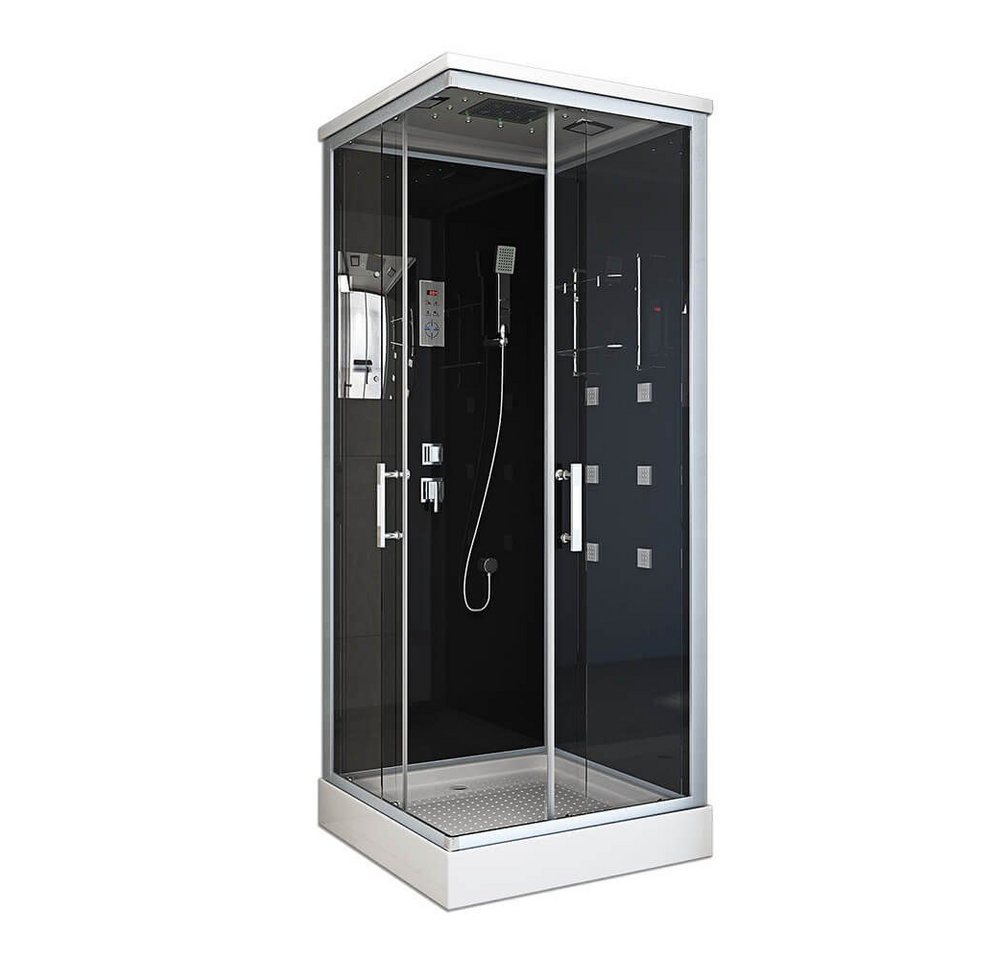 HOME DELUXE Komplettdusche Duschkabine WAVE - M 90 x 90 cm, BxT: 90x90 cm, Regendusche, Duschtempel, Fertigdusche, Dusche Komplett von HOME DELUXE