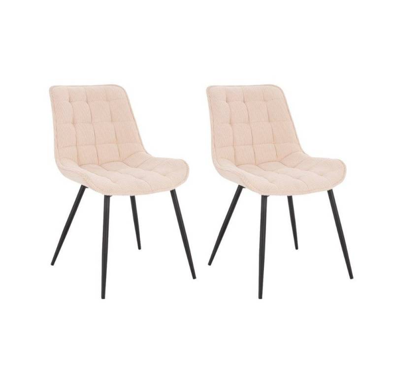 HOME DELUXE Esszimmerstuhl Polsterstuhl 2er - 8er Set IKALO (2 St), Gestell aus Metall, Küchenstuhl von HOME DELUXE