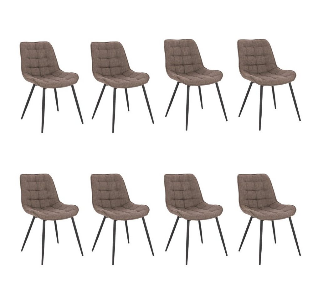 HOME DELUXE Esszimmerstuhl Polsterstuhl 2er - 8er Set IKALO (8 St), Gestell aus Metall, Küchenstuhl von HOME DELUXE