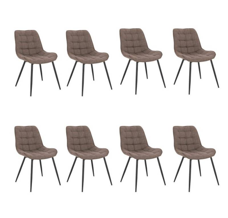 HOME DELUXE Esszimmerstuhl Polsterstuhl 2er - 8er Set IKALO (8 St), Gestell aus Metall, Küchenstuhl von HOME DELUXE