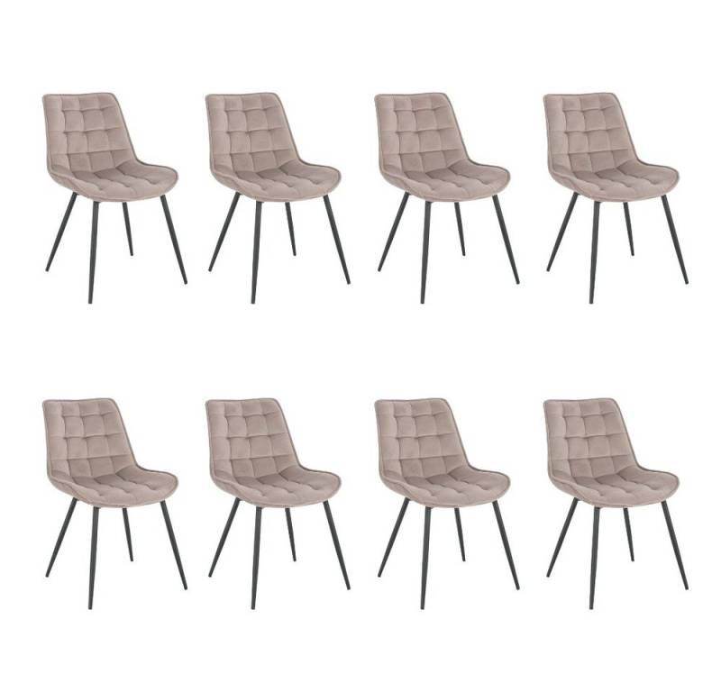HOME DELUXE Esszimmerstuhl Polsterstuhl 2er - 8er Set IKALO (8 St), Gestell aus Metall, Küchenstuhl von HOME DELUXE