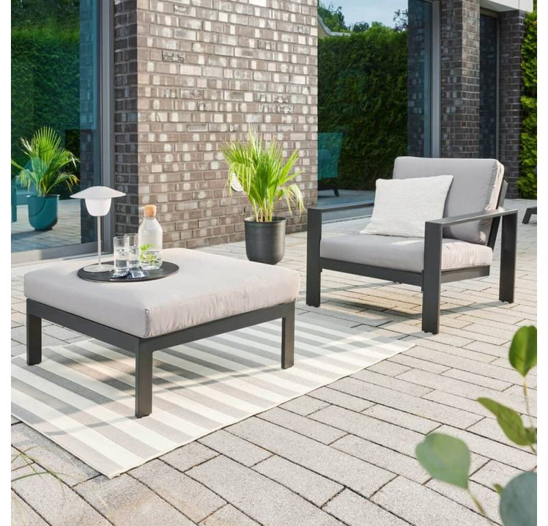 HOME DELUXE Gartenlounge-Set Gartenlounge Aluminium RIO - S, inkl. Sitzauflagen, Gartenmöbel, Loungegarnitur, Gartensessel von HOME DELUXE