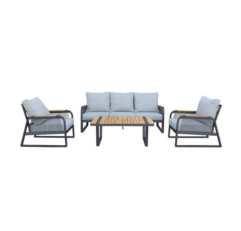 HOME DELUXE Gartenlounge-Set MARABA, (Komplettset, 4-tlg), inkl. Tisch & Auflagen, Sitzlounge, Gartenmöbelset von HOME DELUXE