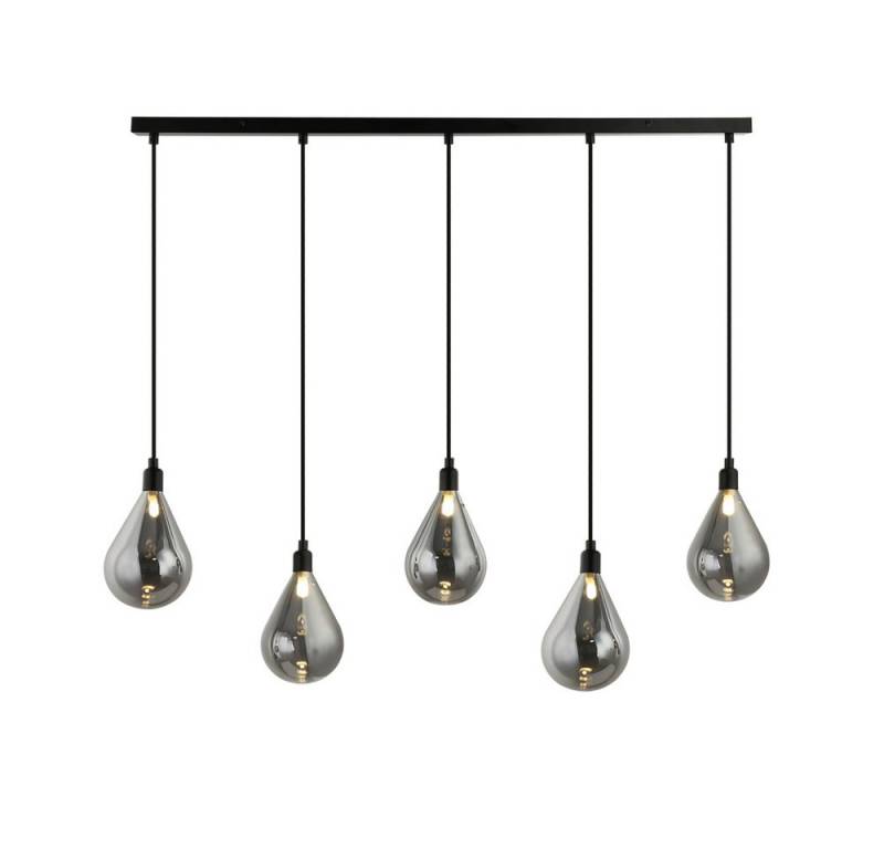 HOME DELUXE Hängeleuchte CELIA - 	 5-flammig, ohne Leuchtmittel, Lampenschirm aus Glas, Hängelampe, Pendelleuchte für den Essbereich von HOME DELUXE