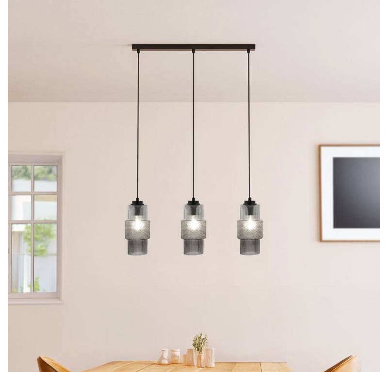 HOME DELUXE Hängeleuchte Leuchte aus Glas YUKI - 62,5 x 4 x 120 cm, 3-flammig, Pendelleuchte, Esstischbeleuchtung, Pendellampe von HOME DELUXE