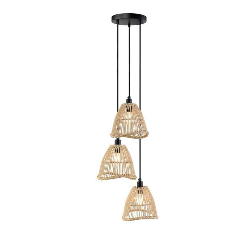HOME DELUXE Hängeleuchte aus Rattan - FELIA, 33,5 x 33,5 x 225 cm, Pendelleuchte Rattan, Esszimmerlampe von HOME DELUXE
