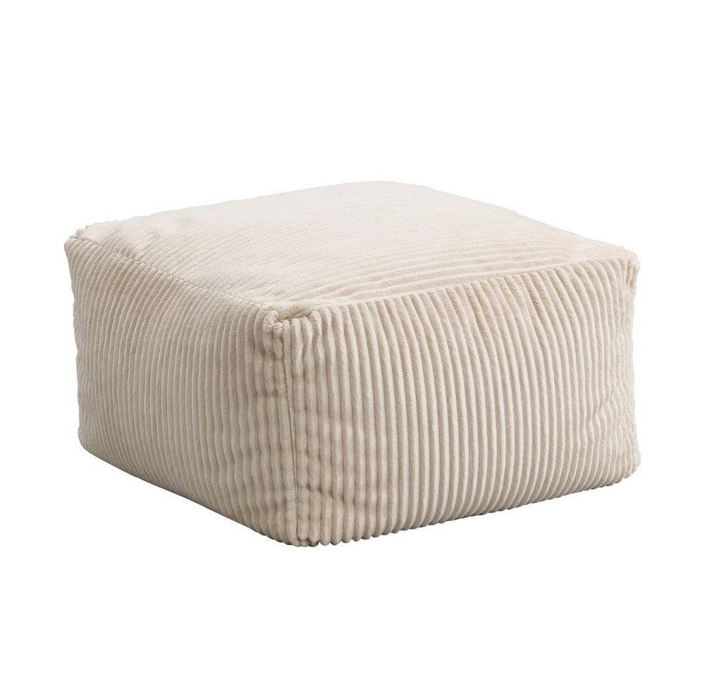 HOME DELUXE Hocker Sitzsack Hocker COZY - 44 x 44 x 25 cm, Cord Hocker, Polsterhocker, Fußhocker, Sitzhocker von HOME DELUXE