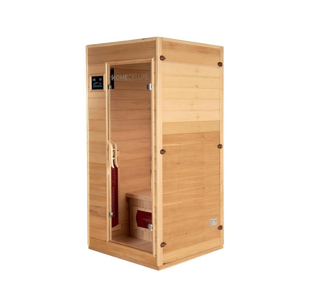 HOME DELUXE Infrarotkabine REDSUN - S, BxTxH: 90 x 90 x 190 cm, (Komplettset) 4 Hochleistungs-Infrarotstrahler, für 1 Person l Infrarotsauna von HOME DELUXE