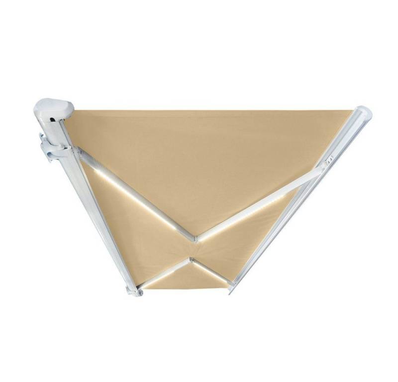 HOME DELUXE Markise ELOS LED Vollkassettenmarkise (Komplettset) mit LED – Beleuchtung & pulverbeschichteter Aluminiumrahmen von HOME DELUXE
