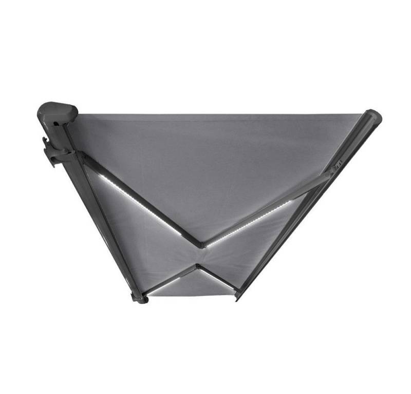 HOME DELUXE Markise ELOS LED Vollkassettenmarkise (Komplettset) mit LED – Beleuchtung & pulverbeschichteter Aluminiumrahmen von HOME DELUXE