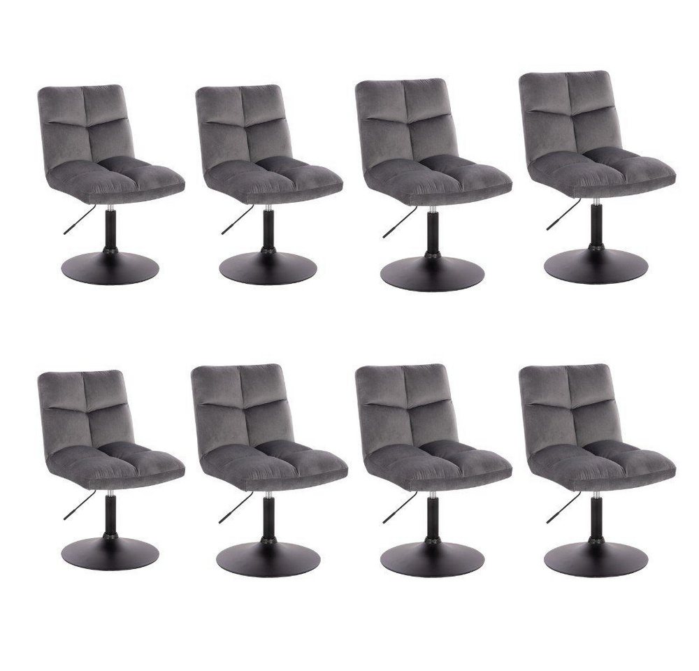 HOME DELUXE Polsterstuhl Pokerstuhl ACE 2er - 8er Set - höhenverstellbar (2 Stück, 8 St), Barstuhl Samtstuhl Esszimmerstuhl von HOME DELUXE