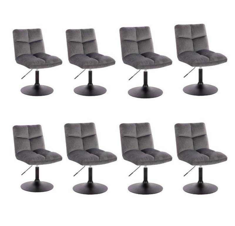 HOME DELUXE Polsterstuhl Pokerstuhl ACE 2er - 8er Set - höhenverstellbar (2 Stück, 8 St), Barstuhl Samtstuhl Esszimmerstuhl von HOME DELUXE