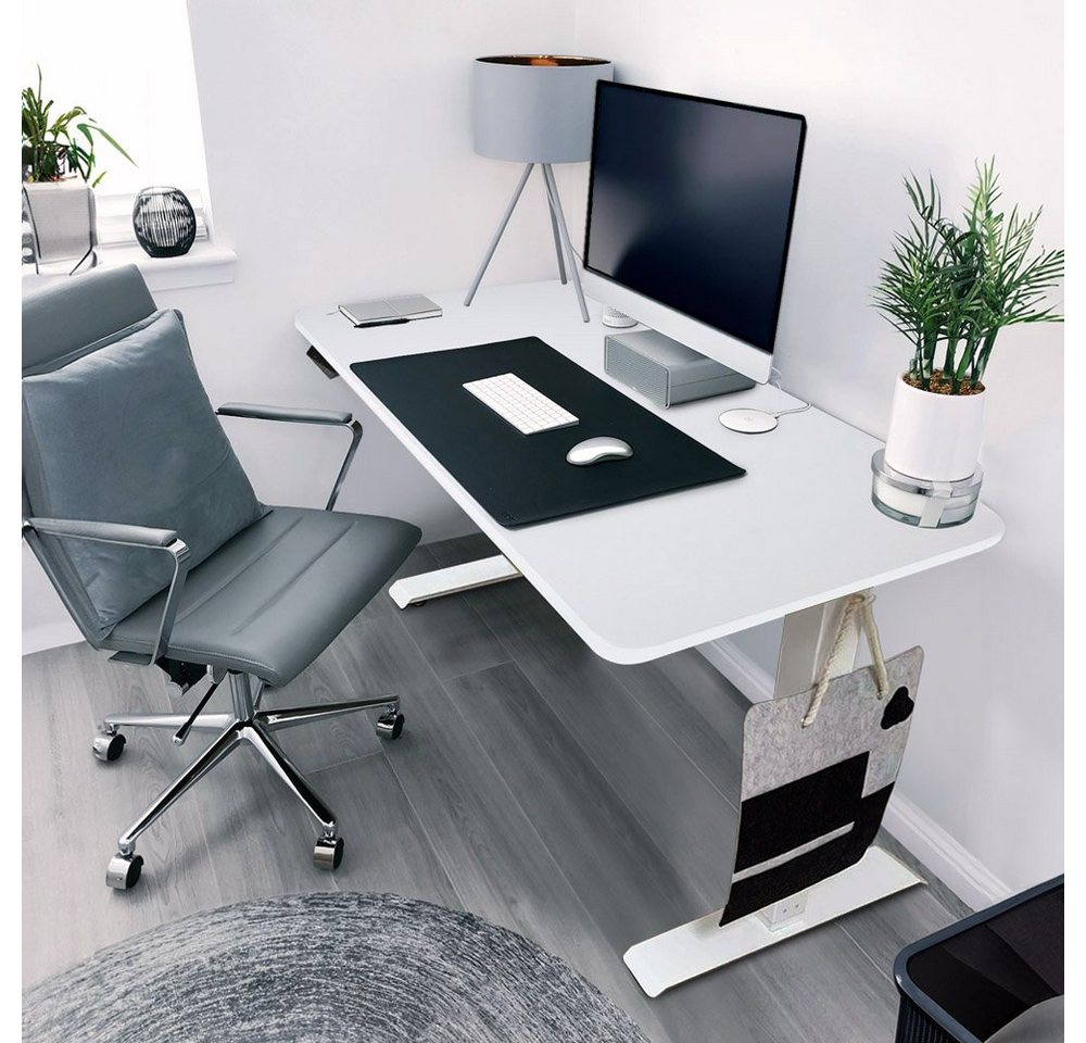 HOME DELUXE Schreibtisch Höhenverstellbarer Schreibtisch LUMINA 120 x 60 cm (2-St., Komplettset), Mit Memory Steuerung, USB-Buchse & Touchscreen I Stehschreibtisch von HOME DELUXE