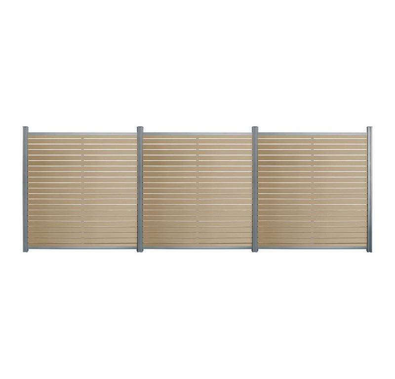 HOME DELUXE Sichtschutzelement WPC Sichtschutzzaun ALIRA, Zuverlässiger Sicht-, Wind- und Lärmschutz, Gartenzaun, Lamellenzaun von HOME DELUXE