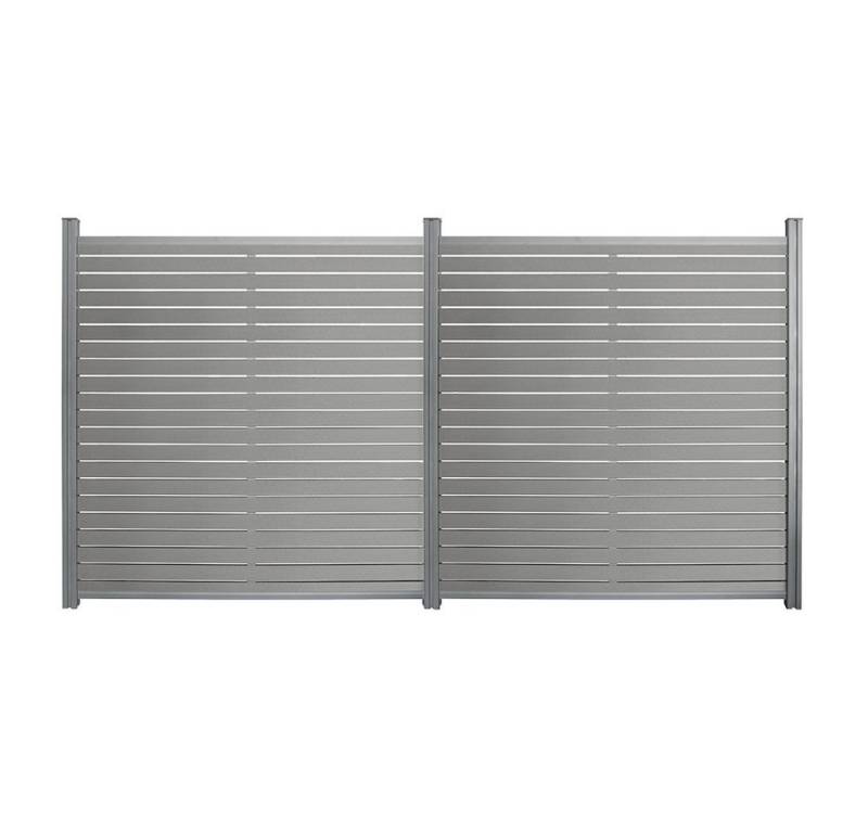 HOME DELUXE Sichtschutzelement WPC Sichtschutzzaun ALIRA, Zuverlässiger Sicht-, Wind- und Lärmschutz, Gartenzaun, Lamellenzaun von HOME DELUXE