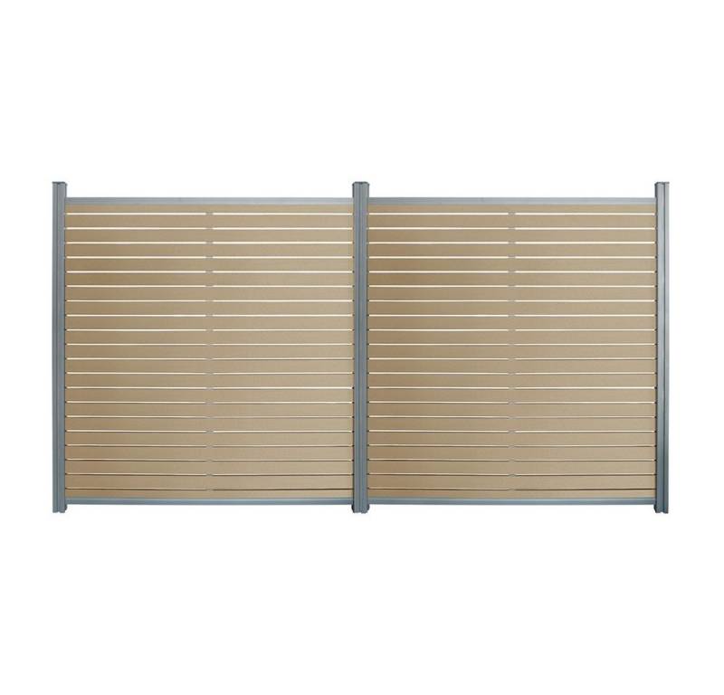 HOME DELUXE Sichtschutzelement WPC Sichtschutzzaun ALIRA, Zuverlässiger Sicht-, Wind- und Lärmschutz, Gartenzaun, Lamellenzaun von HOME DELUXE
