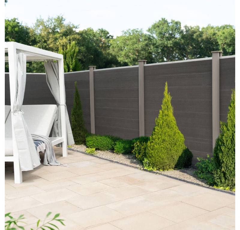HOME DELUXE Sichtschutzelement WPC Sichtschutzzaun CALLADO - 170 x 2 x 180 cm, Zwei verschiedene Dekore, Sichtschutz Stecksystem, Zaun von HOME DELUXE