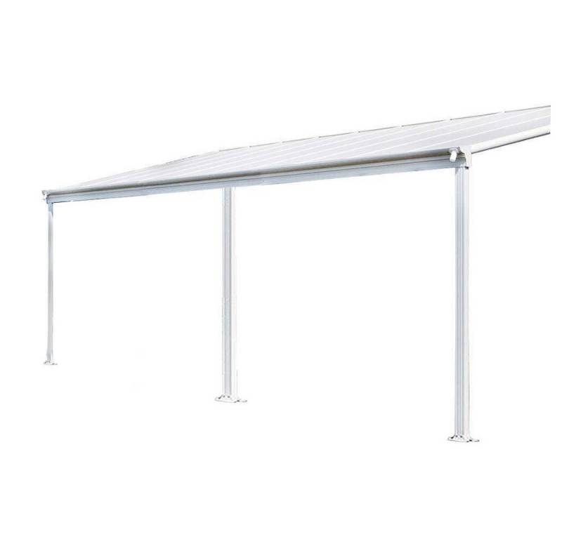 HOME DELUXE Terrassendach Terrassenüberdachung SOLIS Weiß, BxT: 434.00x303.00 cm, (inkl. Hohlkammerplatten, Montagematererial), Wintergartendach Verandaüberdachung Vordach von HOME DELUXE