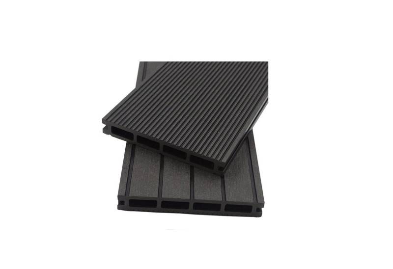 HOME DELUXE Terrassendielen WPC Dielen SAMANA Komplettset - Anthrazit Flächenauswahl, Inkl. Unterkonstruktion und Zubehör, Terrassenboden Balkonbelag von HOME DELUXE