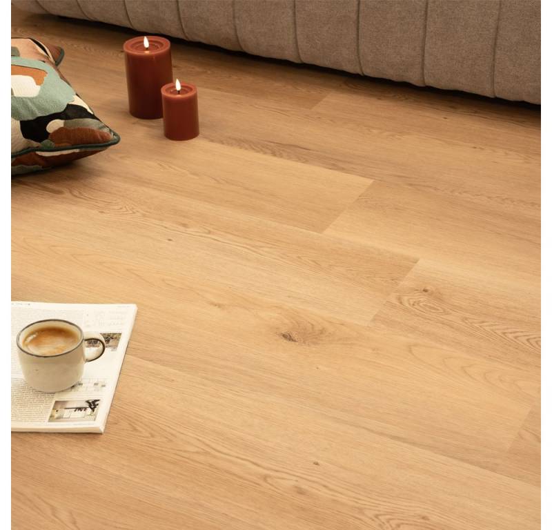 HOME DELUXE Vinylboden Klick-Vinylboden mit Trittschall, Feuchtraumbereich geeignet, Integrierte Schalldämmung, Fußbodenheizung geeignet, Vinylbodenbelag in Holzoptik, Dielenboden von HOME DELUXE