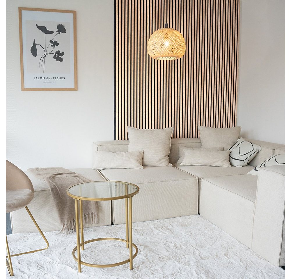 HOME DELUXE Wandpaneel Akustikpaneel / Lamellenwand SONIC, BxL: 40,00x80,00 cm, 0,32 qm, (Schalldämpfend, 12-tlg., Individuell kürzbar und zuschneidbar) Holzwand, Akustik Wand Paneele, Akustik Paneel von HOME DELUXE