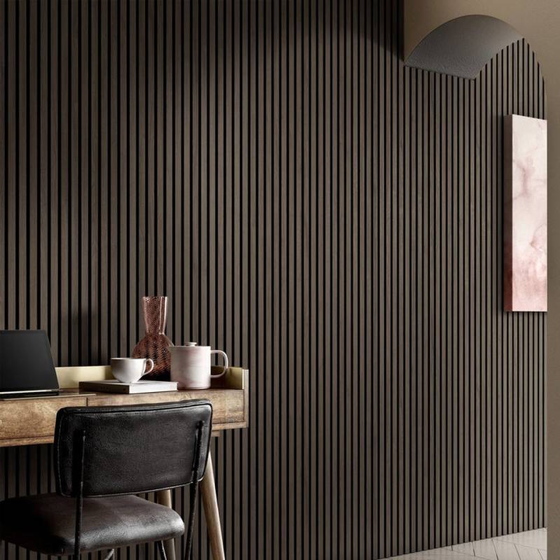 HOME DELUXE Wandpaneel Akustikpaneel SONIC Smoked Oak - 80 x 40 cm 43, (9-tlg) Schalldämpfend von HOME DELUXE
