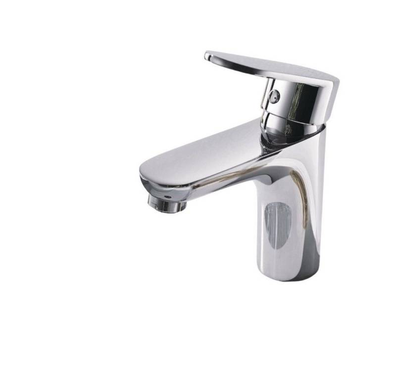 HOME DELUXE Waschtischarmatur RADIANT - Chrome 14,5 x 3,5 x 10,5 cm (inkl. Armatur & Flexschlauch) Wasserhahn, Badarmatur, Waschbeckenarmatur von HOME DELUXE