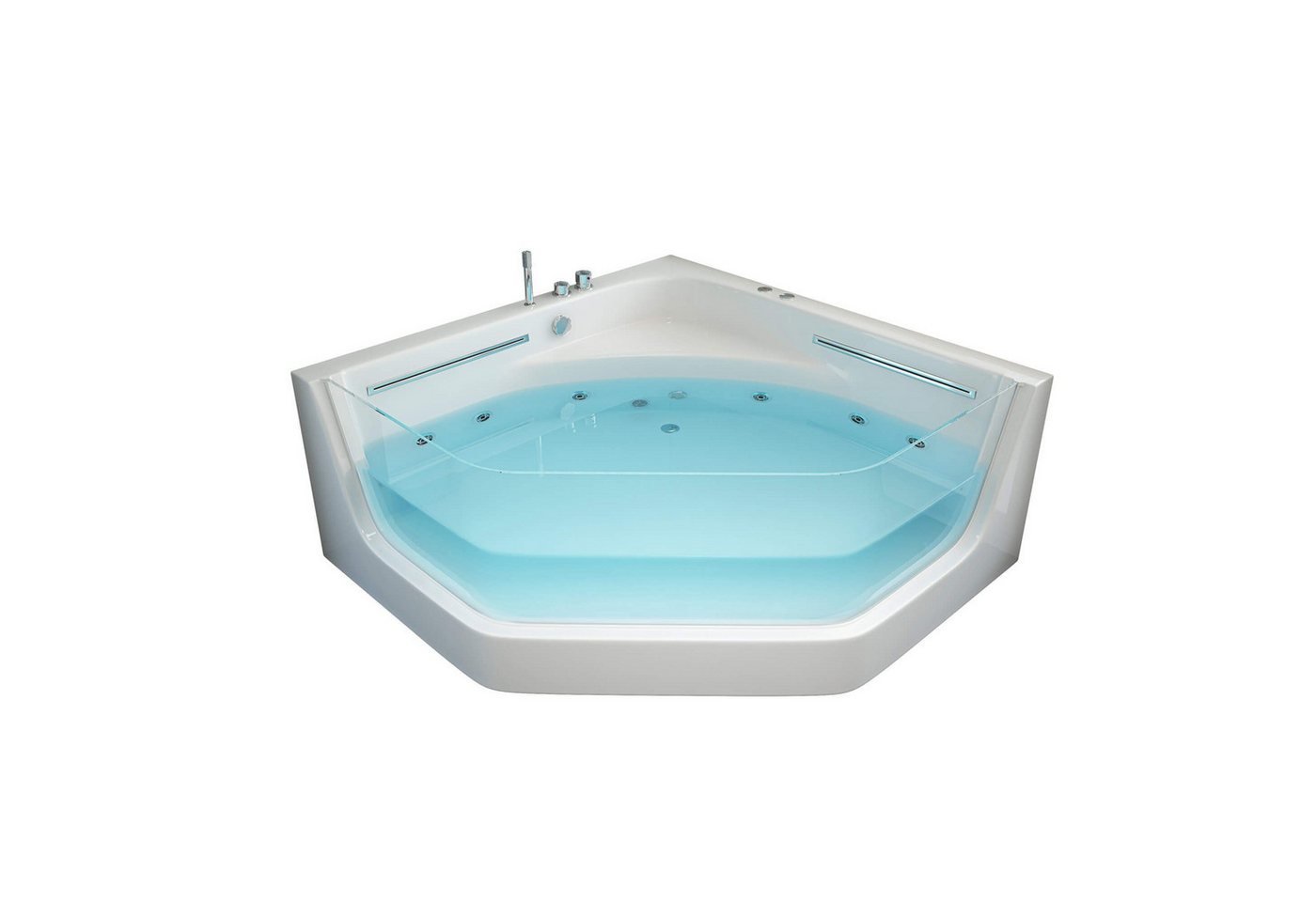 HOME DELUXE Whirlpool-Badewanne Whirlpool PACIFICO, Eckwanne, 2 Personen von HOME DELUXE