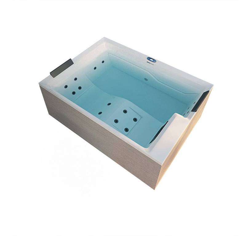 HOME DELUXE Whirlpool Outdoor Whirlpool NIMBUS DELUXE - 190 x 140 x 70 cm, (1-tlg), Inkl. Heizung, 18 Massagedüsen I Außen Whirlpool von HOME DELUXE