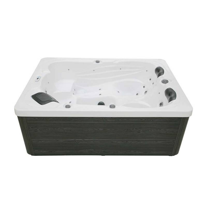 HOME DELUXE Whirlpool Outdoor Whirlpool SUNSET 20 x 156 x 82 cm, (Komplettset, 1-tlg., inkl. 32 Massagedüsen, 13 Lichtquellen & Ozon-Reinigungssystem), für bis zu 3 Personen, Außen Whirlpool von HOME DELUXE
