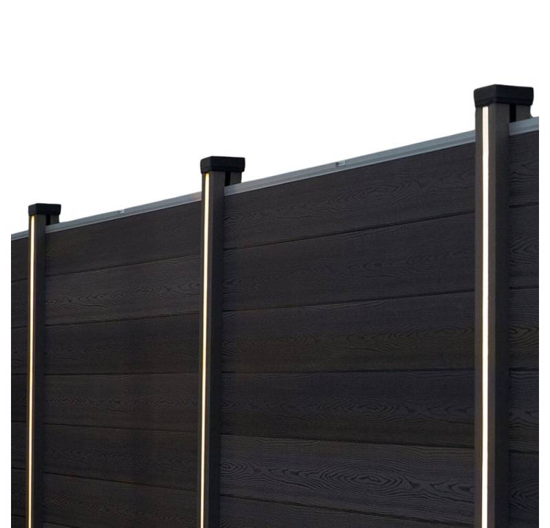 HOME DELUXE Zaunpfosten Nutleiste mit Solar LED Beleuchtung DINA DELUXE, (2-St) von HOME DELUXE