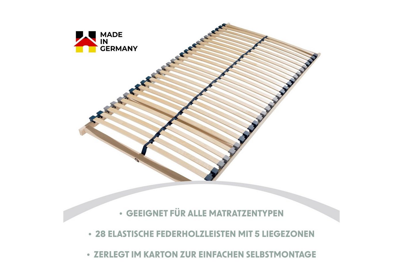 Lattenrost »VARI 90 x 200 cm & 140 x 200 cm«, HOME DELUXE, Made in Germany, Perfekte Körperanpassung von HOME DELUXE