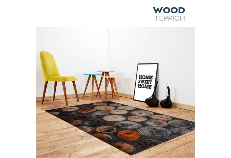 HOME DELUXE Teppich WOOD, rechteckig, Höhe: 5 mm von HOME DELUXE