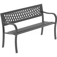 Home Discount - 3-Sitzer Gartenbank mit Stahlbeinen, Outdoor-Sitzmöbel, Braun Home Discount - 3-Sitzer Gartenbank mit Stahlbeinen, Outdoor-Sitzmöbel, Braun von HOME DISCOUNT