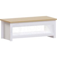 Home Discount - Arlington Couchtisch mit Ablage, Wohnzimmermöbel, Weiß von HOME DISCOUNT