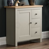 Home Discount - Arlington Sideboard 3 Schubladen 1 Tür Schrank Schrank, Grau von HOME DISCOUNT