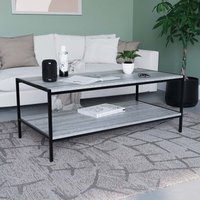 Brooklyn Coffee Table Sofa Side End Shelf Display Unit Living Room Furniture, Grey von HOME DISCOUNT