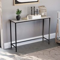 Home Discount - Brooklyn Industrial Console Table Wooden Hallway Living Room Shelf Display, Grey von HOME DISCOUNT