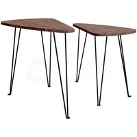 Home Discount - Brooklyn Ovales Nest Beistelltische Set 2er, mdf, Dunkelholz Home Discount - Brooklyn Ovales Nest Beistelltische Set 2er, mdf, Dunkelholz von HOME DISCOUNT