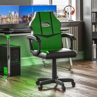 Comet Gaming Chair Office Faux Leather Computer Desk Recliner Swivel Seat, Green & Black von HOME DISCOUNT