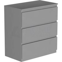 Home Discount - Denver Kommode mit 3 Schubladen, Schlafzimmer Aufbewahrungsmöbel, Grau von HOME DISCOUNT