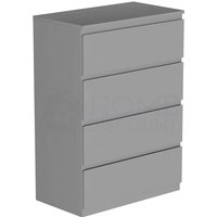 Home Discount - Denver Kommode mit 4 Schubladen, Schlafzimmer-Aufbewahrungsmöbel, Grau von HOME DISCOUNT