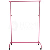 Single Clothes Rail Garment Rack Shoe Rack Storage, Pink Single Clothes Rail Garment Rack Shoe Rack Storage, Pink von HOME DISCOUNT