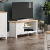 Home Discount - Arlington 1-türiger TV-Schrank Schrank Ständer Aufbewahrungsmöbel, Weiß von HOME DISCOUNT