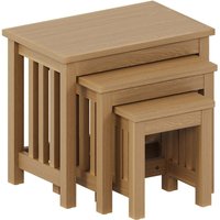Home Discount - Ashton Nest Beistelltische Set 3er, mdf Holz, Kaffee & Endtisch, Natürlich Home Discount - Ashton Nest Beistelltische Set 3er, mdf Holz, Kaffee & Endtisch, Natürlich von HOME DISCOUNT