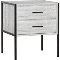 Home Discount - Brooklyn Kleiderschrank mit 2 Türen, Holz, Kleiderstange, Schlafzimmermöbel, Grau von HOME DISCOUNT